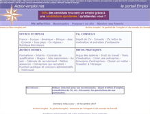Tablet Screenshot of action-emploi.net